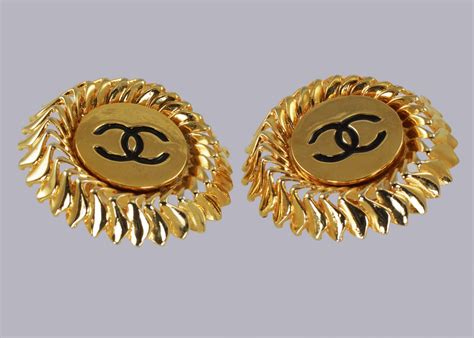 cheap coco chanel earrings|vintage chanel cc earrings price.